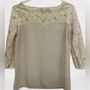 LC Lauren Conrad Lace Embellished Blouse